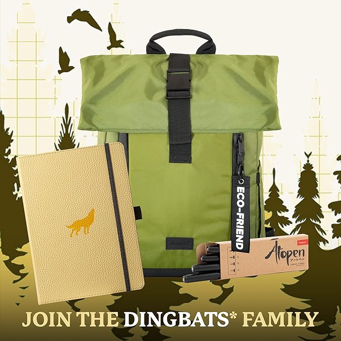 Dingbats A5 Wildlife Ruled Notebook Journal - Premium Vegan Leather Hardcover Executive Journal for Women & Men - Work, Note Taking, Writing & Travel