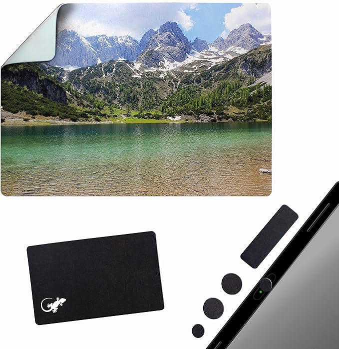 Adhesive Mouse Pad - Peel and Sticks to Any Surface - Travel Mouse Pad, Sticky for Any Surface - Excellent Tracking - Mountain Lake