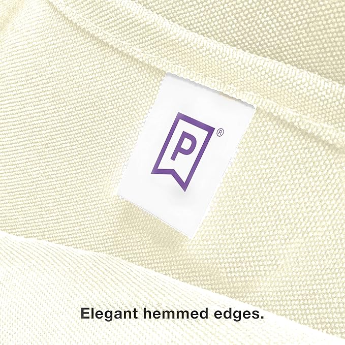 Gee Di Moda Ivory Rectangle Tablecloth - 90 x 132 Inch, Polyester, Wrinkle & Stain Resistant, Perfect for 6 Foot Table, Buffet, Parties & More