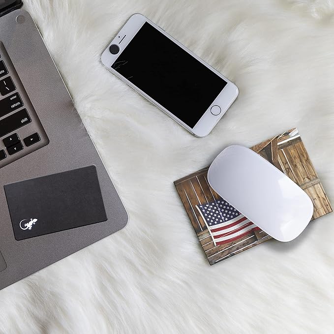 Adhesive Mouse Pad - Peel and Sticks to Any Surface - Easy Stick On Mouse Pad, Sticky for Any Surface - Excellent Tracking - USA Heartland