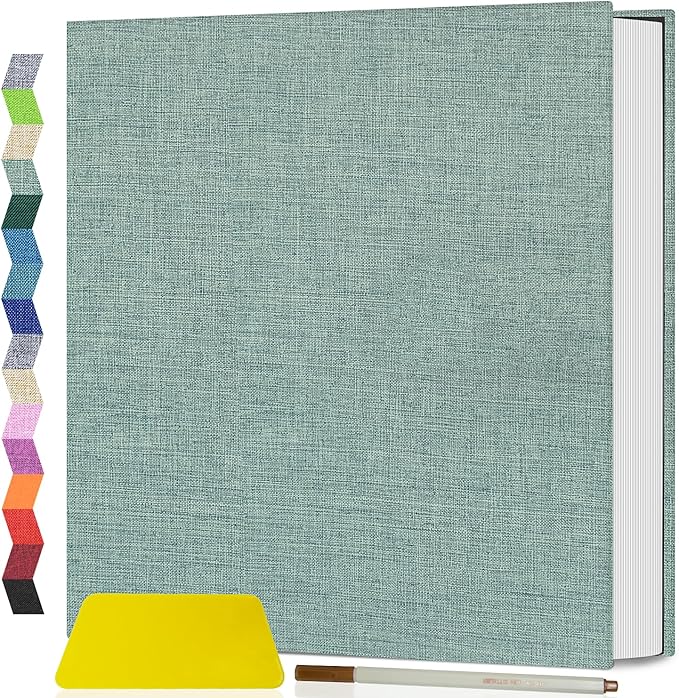 Popotop Photo Album Self Adhesive Scrapbook Album for 4x6 5x7 8x10 Pictures DIY Photo Book as Scrapbooking Supplies Kits, Birthday Gifts for Women Mom Wedding Baby Family Travel