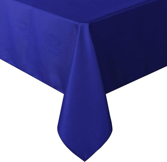 sancua Rectangle Tablecloth - 60 x 84 Inch - Stain and Wrinkle Resistant Washable Polyester Table Cloth, Decorative Fabric Table Cover for Dining Tables, Buffet Parties and Camping, Blue