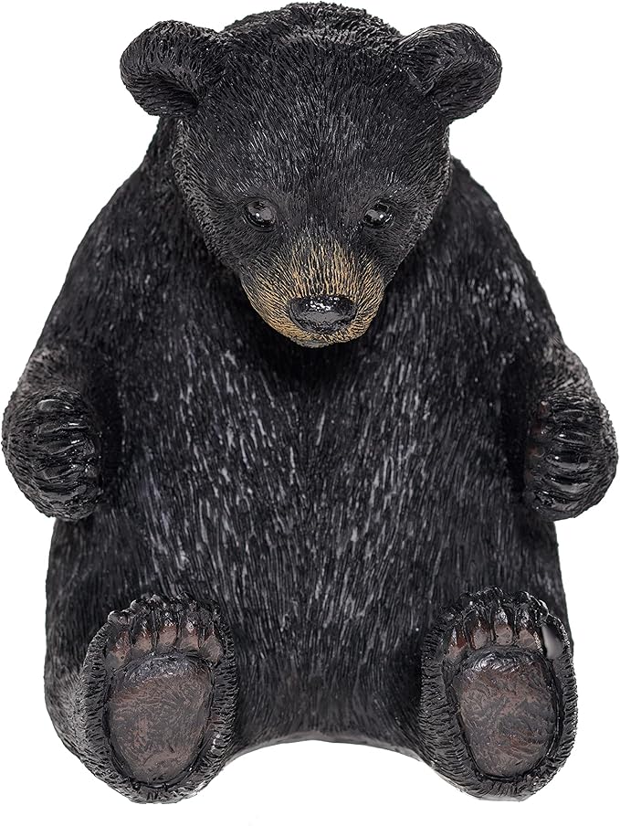 Pine Ridge Black Bear Post It Note Holder, Colorful Post-It Notes Dispenser, Rustic Wildlife Office Accessories Tabletop Decor