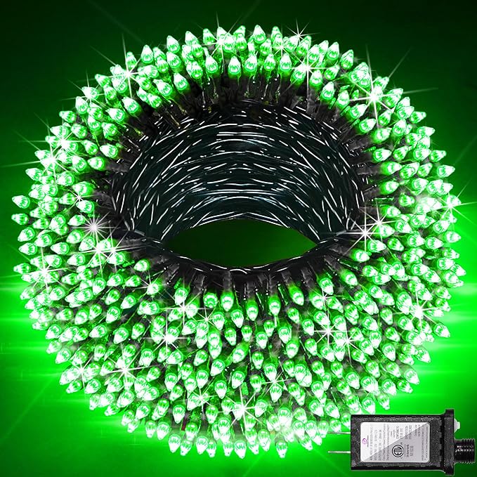 1500 LED Christmas Lights Outdoor with 12 Modes, 470FT Green Wire Christmas String Fairy Lights with Timer & Dimmable, Waterproof Twinkle Tree Lights for House Patio Party Wedding Xmas Decor, Green