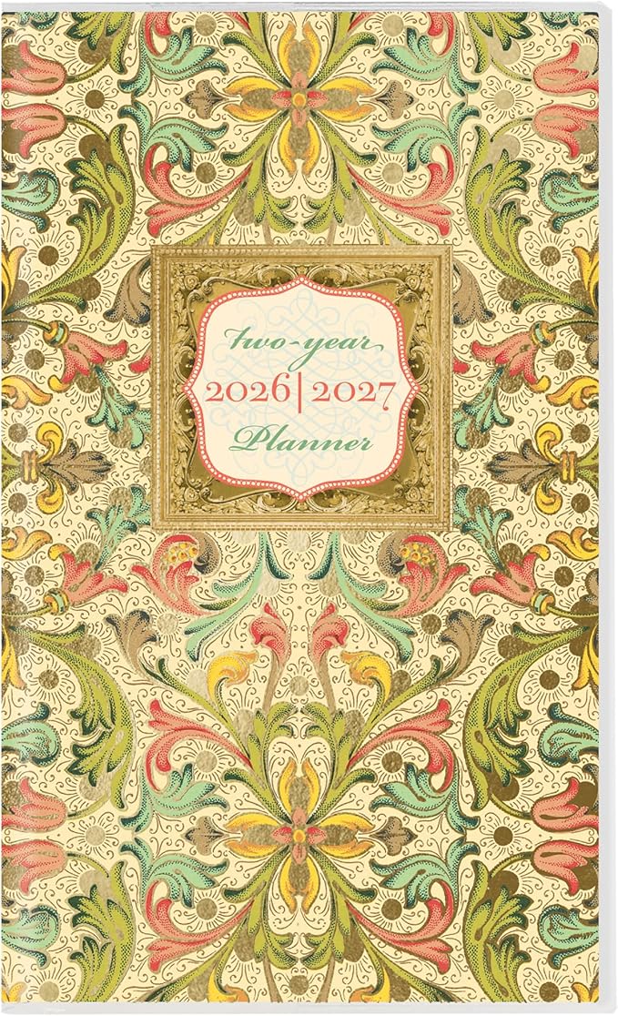 Graphique 2 Year Pocket Planner | 29 Month Organizer, Aug. 2025 – Dec. 2027 | Monthly Calendar & Notes Spreads | Marked Holidays | Florentine | 3.75” x 6"