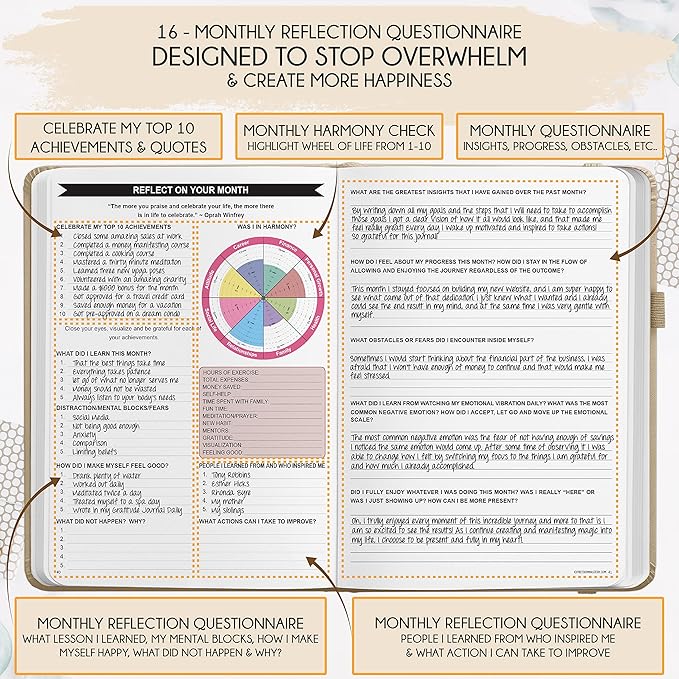 2025-2026 Planner Weekly and Monthly | 16-Month Life Planner to Increase Focus & Productivity | Reduce Overwhelm & Achieve Your Biggest Goals | Include Gift Box & Stickers | Sep 2025-Dec 2026
