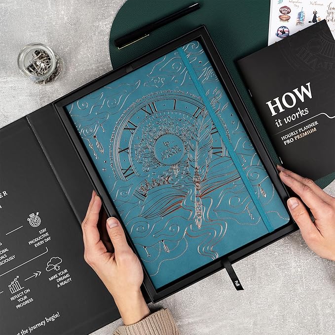 Legend Planner PRO Premium – Large Undated Weekly, Monthly & Budget Planner with Habit Tracker – Life Organizer for Time & Task Management, Goal Setting & Productivity – A4 Size (Dark Teal, New Cover)