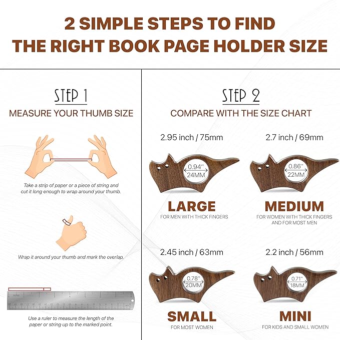 Personalized Cat Book Page Holder with 3D Metal Letters, Smooth Finish Walnut Wood Thumb Page Holder for Reading,Customizable Book Reader Gifts & Reading Accessories,Ideal for Book Lovers (Large)