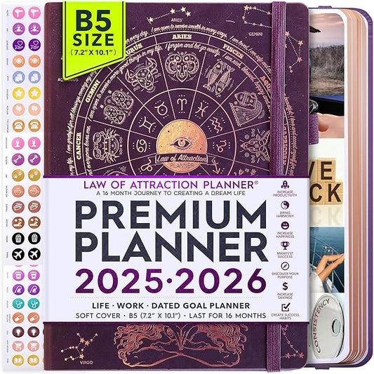 2025-2026 Planner Weekly and Monthly | 16-Month Life Planner to Increase Focus & Productivity | Reduce Overwhelm & Achieve Your Biggest Goals | Include Gift Box & Stickers | Sep 2025-Dec 2026