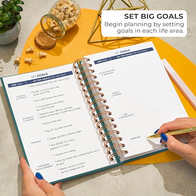 Clever Fox Planner 2nd Edition Spiral – Colorful Weekly & Monthly Goal Planner, Time Management & Productivity Organizer, Undated (Dark Teal)