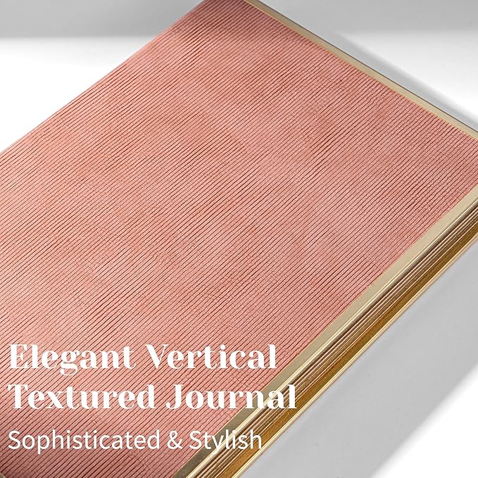 CAGIE Elegant Gold-Edged Journal for Women – Aesthetic Vegan Leather A5 Notebook, 256 Pages 100GSM Thick Paper Hardcover Diary, Gift Journals for Writing