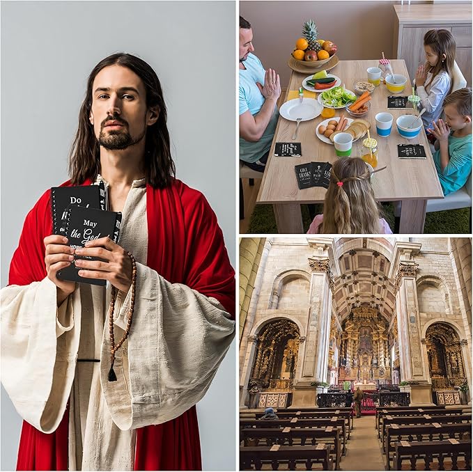 INSADA Christian Prayer Journal Spiral Black Notebooks Bulk Small Notepad with Pens - Small Notepads (4.13”x5.43”) - Christmas Gifts for male, Church Members & Bible Study Groups (30 sets Black)