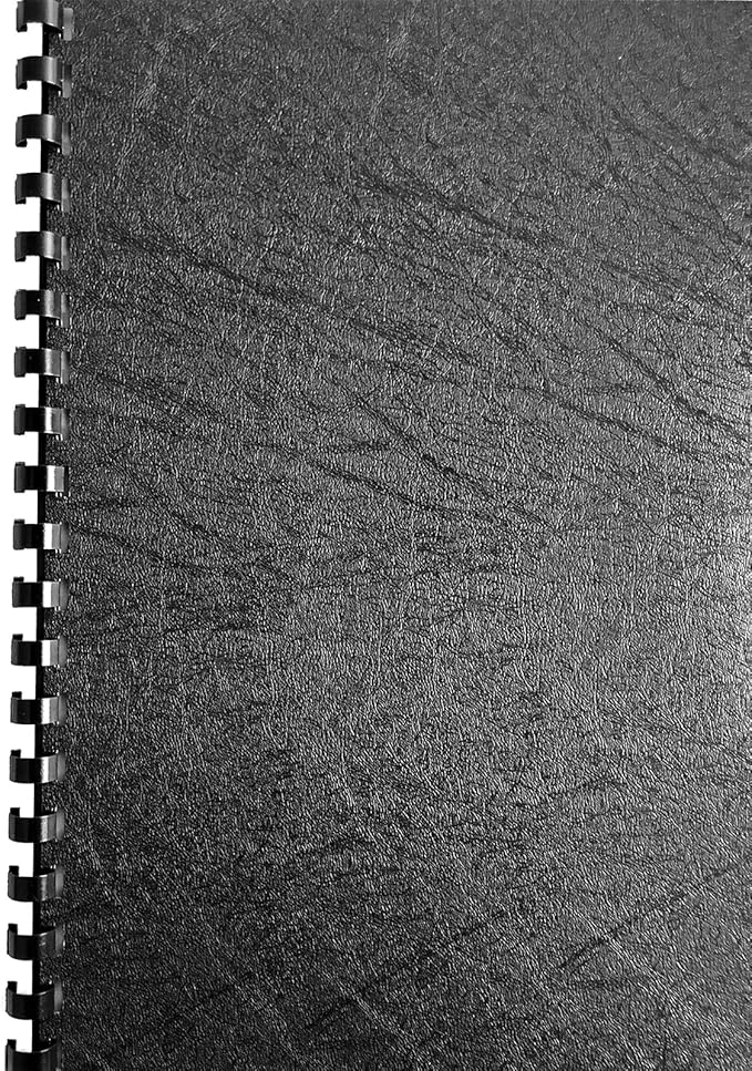 HOUYEE 1/4 Inch Plastic Binding Comb 19 Ring, 20 Sheet Capacity, Letter Size Black Comb Binding Spines (200 Pack)