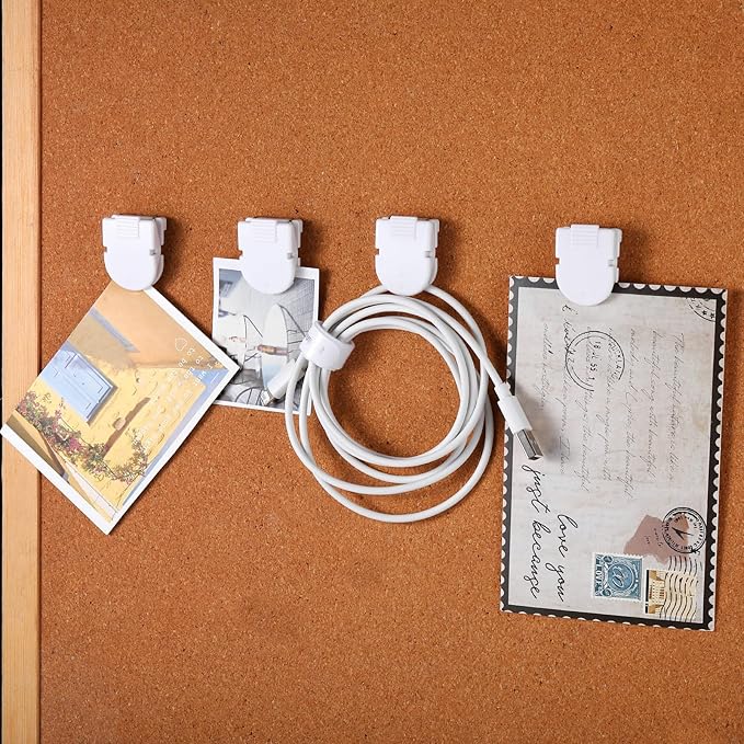 15 Pcs Cubicle Clips Fabric Panel Cubicle Accessories Fabric Partition Panel Wall Clip Office Photos Wall for Notes Memos Standard Size, 40-Sheet Capacity (White)