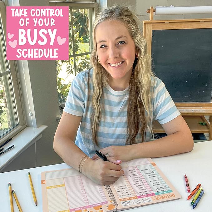 Weekly Appointment Book 2026-2027 - Hourly Appointment Book, Vertical Weekly Planner 2026-2027, Monthly Schedule Books, Pink Daily Planner With Hourly Schedule