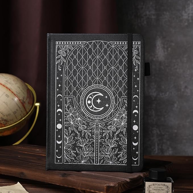 TIEFOSSI Bullet Dotted Journal Notebook, 160gsm 256 Numbered Thick Paper, A5 Hardcover Dotted Grid Diary for Women Men Work Writing, Bullet Dot Journaling, Drawing, 5.8 x 8.3 in