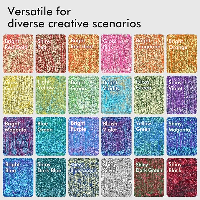 Stocking Stuffers for Teen Girls Boys,24 Colors Retractable Glitter Gel Pens, Metallic Sparkle Gel Pens for Adult Coloring Books,Sparkle Glitter Pens for Drawing Writing Journaling, Christmas Gifts