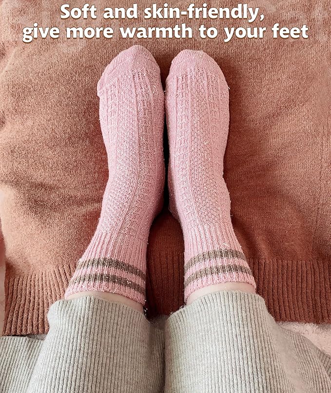 IIG Cute Warm Wool Socks for Women Super Cozy Thick Crew Winter Socks Gifts, 5 Pairs