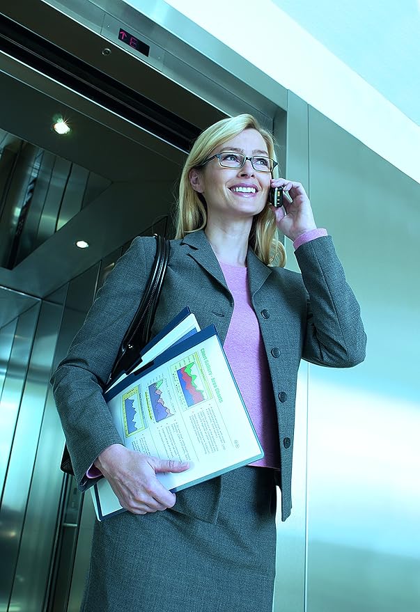 Durable Report Cover with DURACLIP Letter-Size 8.5" x 11" Inches - Holds Up to 60 Pages - Clear Cover and Dark Blue Border - Box of 25