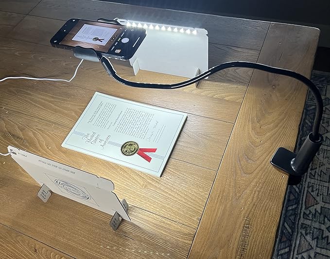 Dual Light Stands for scanning documents, Photos, Products, Albums, textbooks, and Receipts with Balanced Illumination