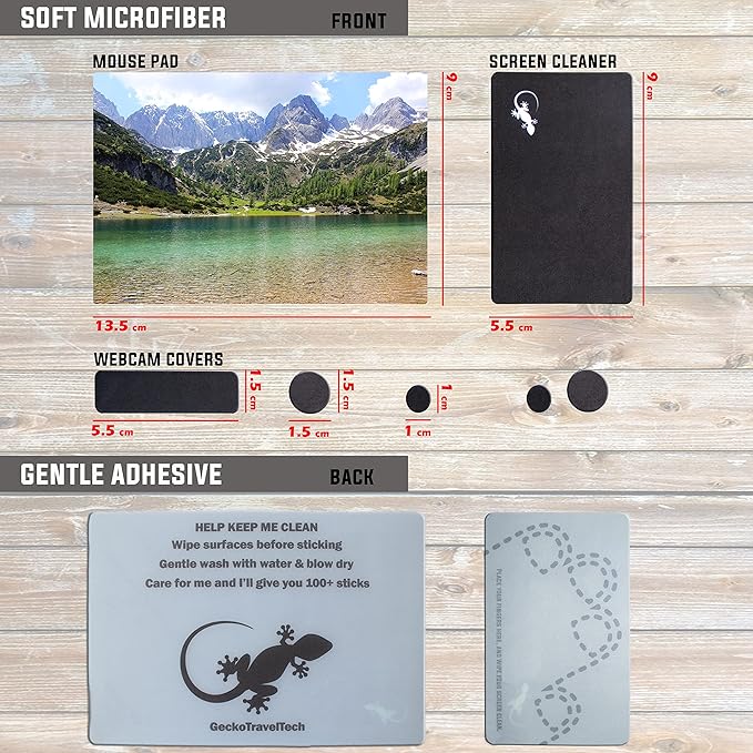 Adhesive Mouse Pad - Peel and Sticks to Any Surface - Travel Mouse Pad, Sticky for Any Surface - Excellent Tracking - Mountain Lake