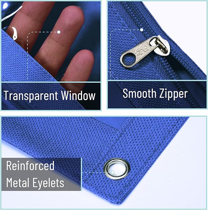 Mr. Pen- Pencil Pouch for 3 Ring Binder, 2 Pack, Dark Blue and Green, 3 Ring Binder Pencil Pouch