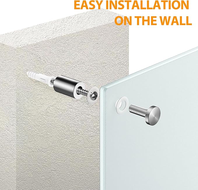 VUSIGN Magnetic Glass Dry Erase Whiteboard, 36" x 24" Frameless Glass Board for Wall Mounted, Durable Whiteboard Includes 4 Magnets, 2 Markers, and 1 Eraser for Classroom, Home, Office Supplies