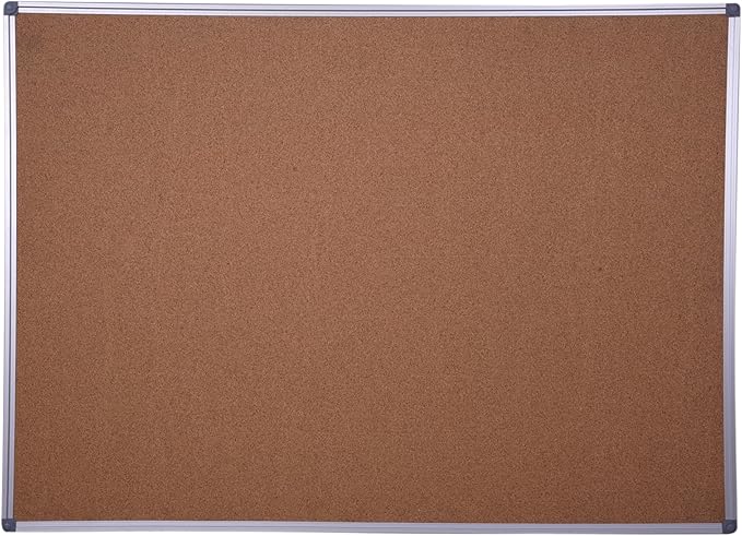 Cork Board, 2 Pack 48" x 36" Bulletin Notice Board Message Memo Pin Board, Silver Aluminum Frame