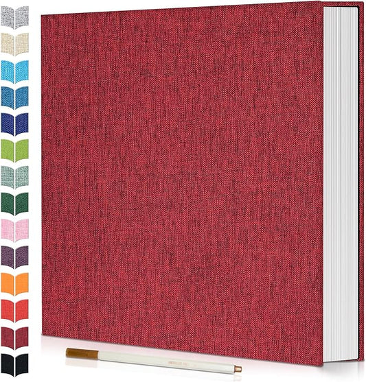 Photo Album Self Adhesive Scrapbook,120 Pages Large Photo Book for 4x6,5x7,8x10 Pictures,DIY Album for Baby Wedding Family Travel Birthday,with Metallic Pen and Scraper