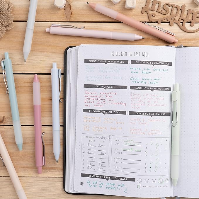 BLIEVE - Gel Pens Matte Finish, Smooth Writing, No Bleed - For Journaling, Bible Notes, Drawing - Cute School Supplies, 8 Pack (Pastel)