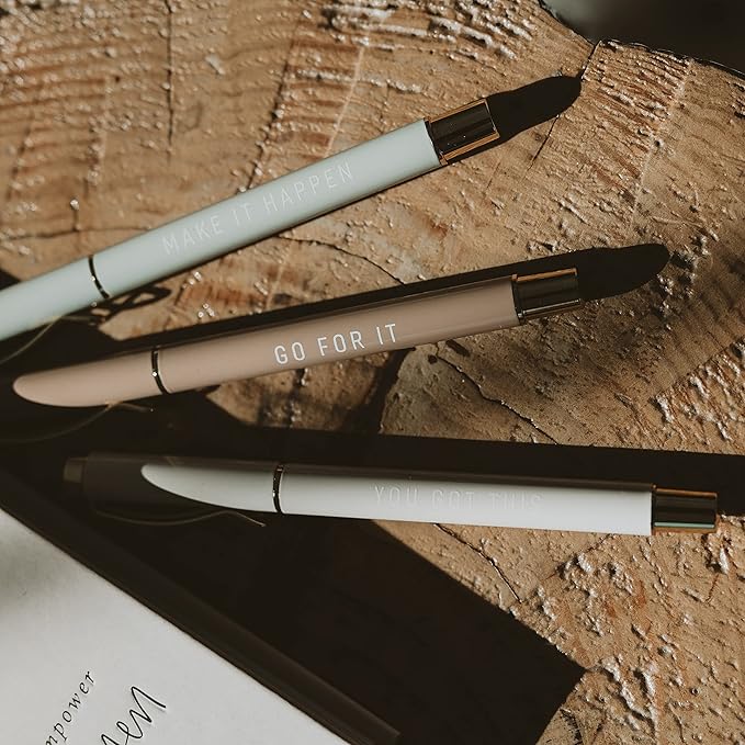 Sweet Water Decor You Got This Metal Pen Set - Inspirational Gifts for Women - Medium Ballpoint Pens with Black Ink - Motivational Office Accessories and Desk Decor - New Job and Graduation Gifts