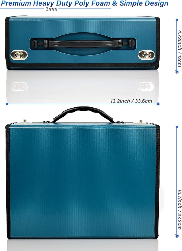 CNK Accordion File Folders with 24 Pockets Organizer for Document Paper Storage Folder Documents Expanding Binder Folio Pocket Receipt Filing Expandable Files Dividers Labels Letter Durable Handle