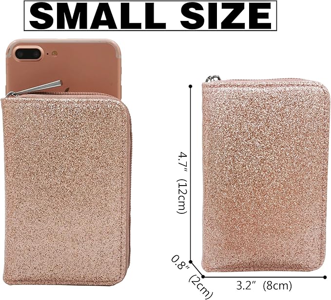 Easyoulife Genuine Leather Credit Card Holder Zipper Wallet With 26 Card Slots