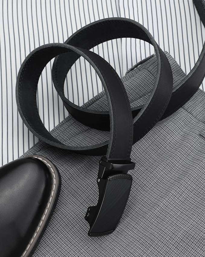 CHAOREN Mens Belt Leather Ratchet Belt - Customizable Fit, Effortless Style (35mm)