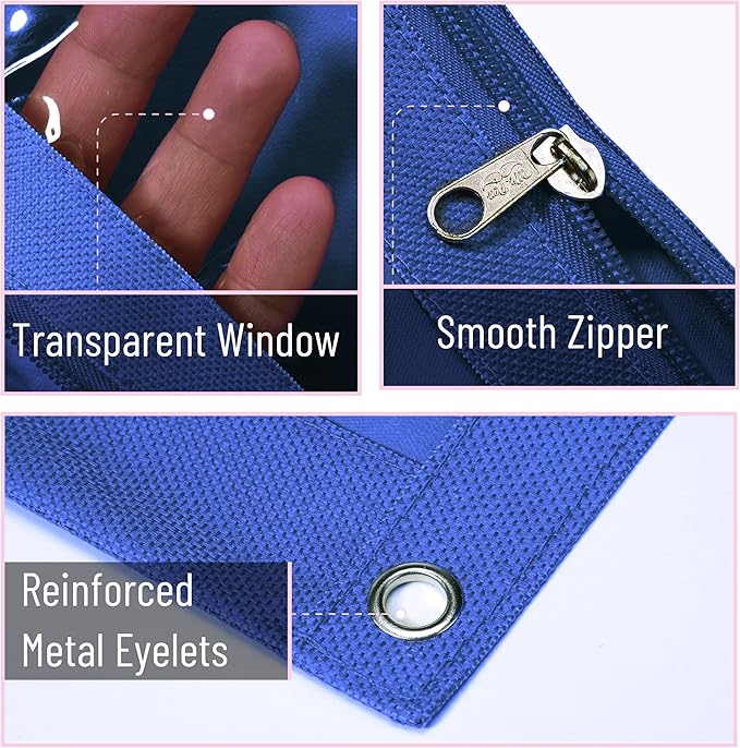 Mr. Pen- Pencil Pouch for 3 Ring Binder, 2 Pack, Blue and Purple, 3 Ring Binder Pencil Pouch