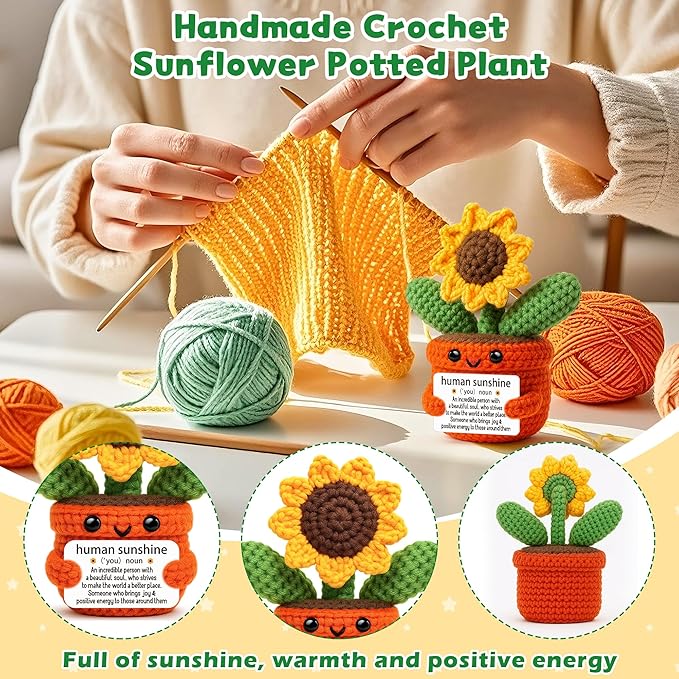 Cute Sunflower Keepsake, Inspirational Gifts for Women Best Friend, You are My Sunshine, Positive Energy Thank You Gift for Mom Daughter Sister Coworker, Cute Desk Decor