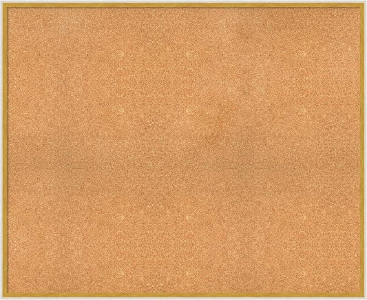 Amanti Art Natural Cork Board for Wall, 35x43 Vision Board with White Frame, Oversize Corkboard Office Decor for Home Organization, Modern Corkboard Pinboard to Display Items for Home Organization in