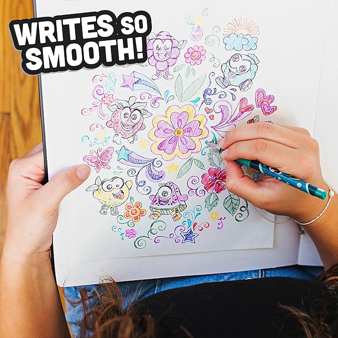 Scentos Scented Gel Pens for Kids - Assorted Colorful Pens - Fine Point Gel Pen Set - For Ages 3 and Up - 24 Count