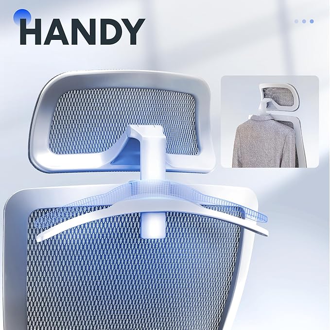 FLEXISPOT OC3 Air Ergonomic Office Chair Mesh Back Swivel Computer Chair Executive Office Desk Chairs with Adjustable Lumbar Support/2D Headrest/Lockable Backrest, Mesh Seat Cushion, Light Gray