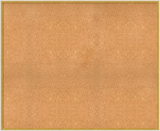 Amanti Art Natural Cork Board for Wall, 37x45 Vision Board with White Frame, Oversize Corkboard Office Decor for Home Organization, Modern Corkboard Pinboard to Display Items for Home Organization in