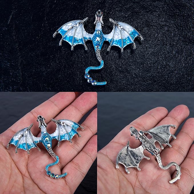 3D Dragon Eye Embossed Journal,Resin Engraving Notebook,Dnd notebook for Dragon Lovers ，Blank Paper,Hardcover Travel Notepad for Writing,Sketchbook,Collection,Gift,Decoration A4 and A5 Size (A5-Ice dragon with brooch)