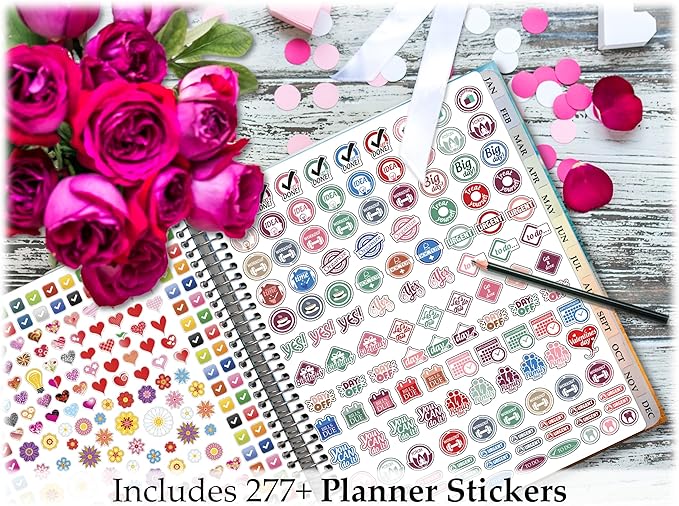 Tools4Wisdom 2026 Planner 2026 Calendar - 15 Months Starting Oct '25-8.5x11 Inch Hardcover - Daily Weekly Monthly - O5D6 - Purple Orchid