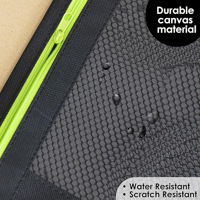 BAZIC Pencil Pouch 3 Ring Binder Pouch w/Rivet Enforced Rings Holes, Neon Black Color Mesh Window Zipper Pouches, 24-Pack