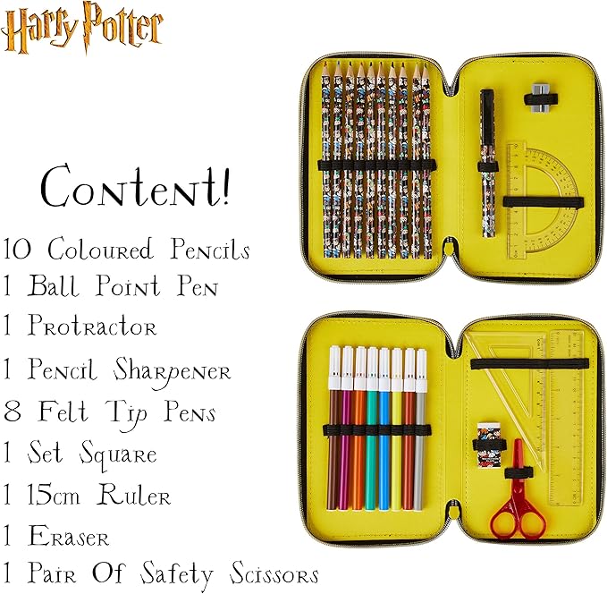 Harry Potter Pencil Case for Girls Boys, Stationery Set School Supplies, Wand Secret Light Pen