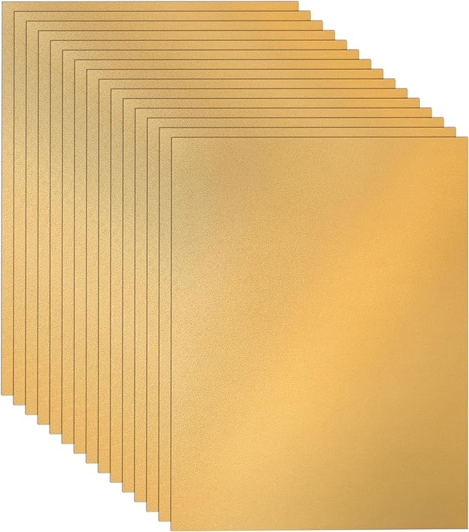 28 Sheets Gold Shimmer Cardstock 8.5 x 11 Metallic Paper, 92lb Heavyweight Craft Paper Card Stock for Wedding Invitations, Greeting Cards, Making Cards, Anniversaries, Graduations