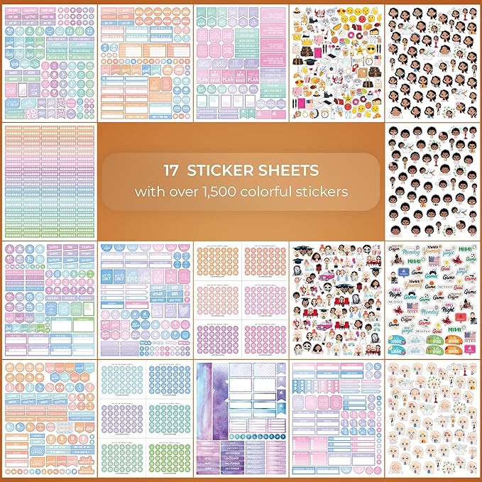 Planner Stickers by Clever Fox - 1,500+ Productivity, Budget, Fitness, Mom, Student, Classic, Number, Holiday Stickers for Your Monthly, Weekly & Daily Planner, Calendar or Journal (Classic Pack)