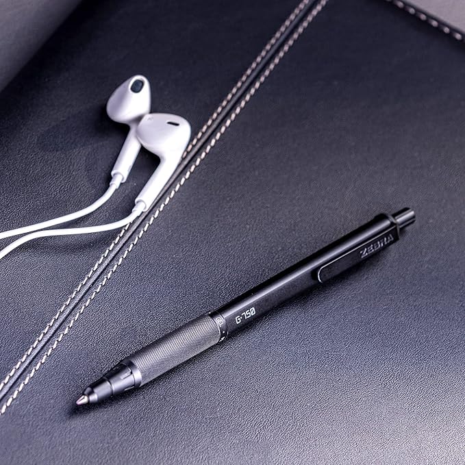 Zebra Pen Premium Writing Gift Set 3-Pack, Black Ink, Medium/Fine Point, Includes G-750 Gel Pen, F-701 Ballpoint Pen, and M-701 Mechanical Pencil, Metal Barrels, Refillable (10513)