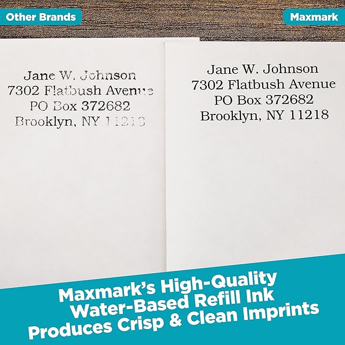 MaxMark Premium Refill Ink for self Inking Stamps and Stamp Pads, Sky Blue Color - 1 oz.