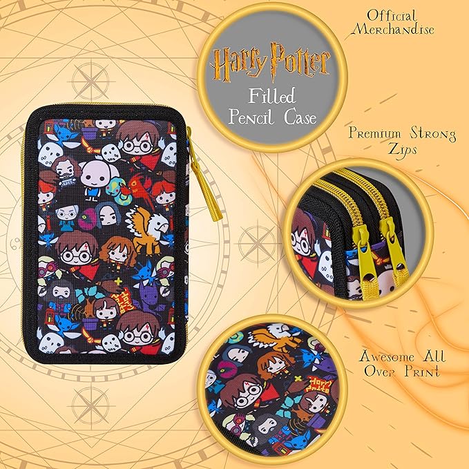 Harry Potter Pencil Case for Girls Boys, Stationery Set School Supplies, Wand Secret Light Pen