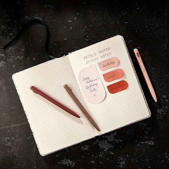 DiverseBee Pastel Sticky Notes Set, Cute Sticky Notes, Aesthetic Self-Stick Note Pads, Sticky Tabs, Page Flags, Planner Accessories, Journaling Office School Bible Study Supplies (Petals)